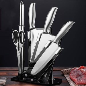 Acrylic Tool Holder Full Steel Handle 6 Piece Kitchen Tool Holder