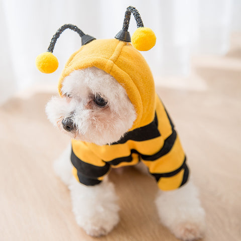 Cute Bee Sweater Puppy Dog Cat Clothes