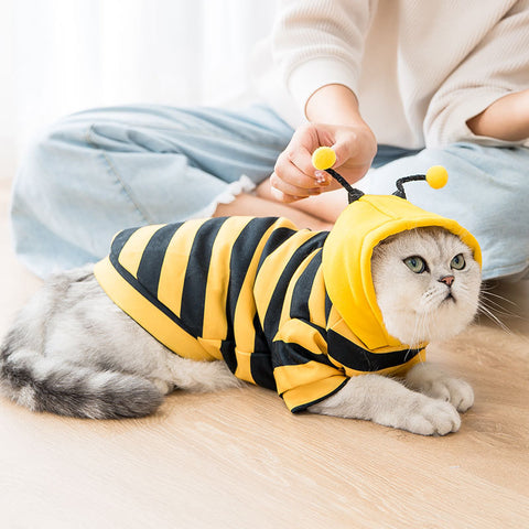 Cute Bee Sweater Puppy Dog Cat Clothes