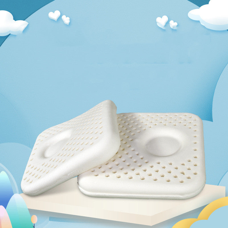 Baby Anti-Deviation Head Setting Latex Pillow