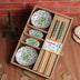 Japanese Ceramic Plate Chopsticks Tableware Set