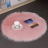 Hair Plush Carpet Floor Mats Household Floor Mats  Wool Round Bedroom Carpets - Minihomy