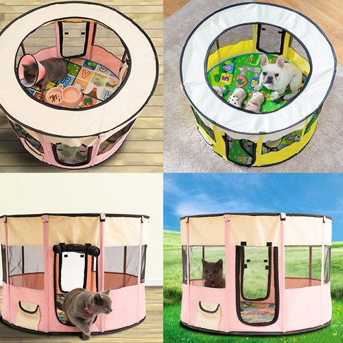 Removable Pet House Oxford Cloth Crate Room Playing Exercise Breeding Delivery Room