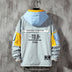 Men's Print Color Block Hooded Jacket - Minihomy