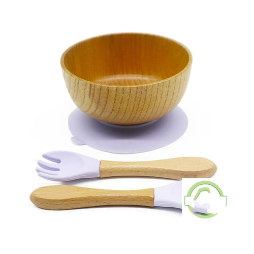 Anti-Fall And Anti-Scald Children's Tableware Suction Cup Bowl Bowl Spoon Set