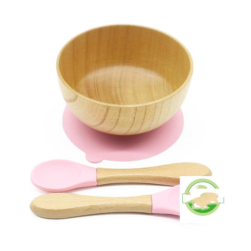 Anti-Fall And Anti-Scald Children's Tableware Suction Cup Bowl Bowl Spoon Set