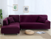 L-Shaped Sofa Solid Color High Elastic All-Inclusive Sofa Cover