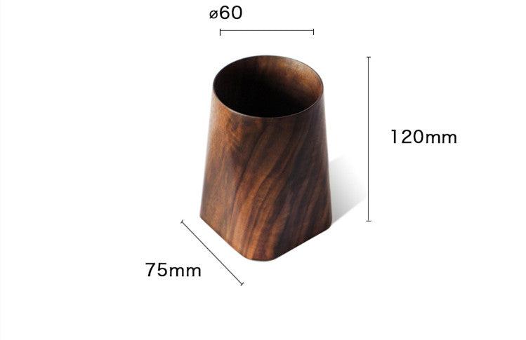 Solid Wood Pen Holder Black Walnut Whole Wood Stationery Pen Holder Tea Ceremony Accessories