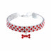 Three-row Elastic Pet Pendant Rhinestone Collar