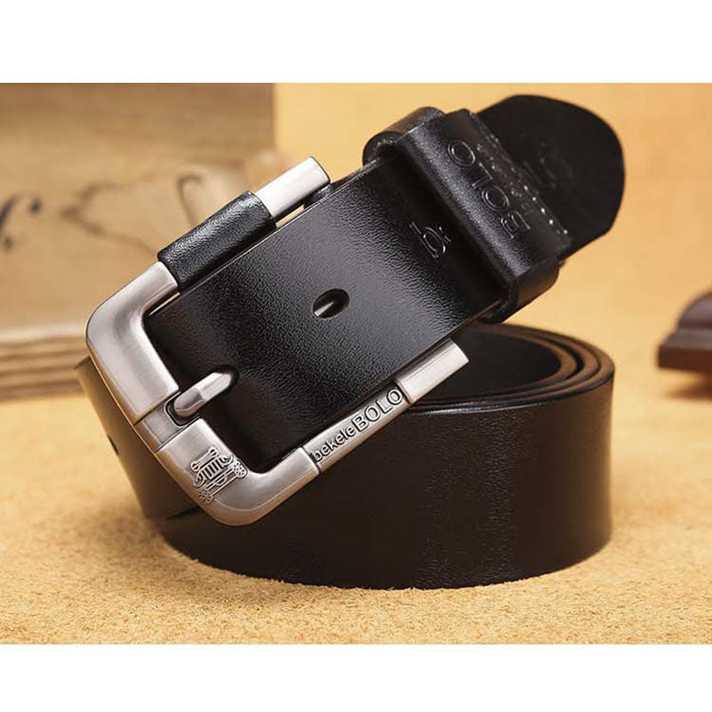 Creative Belt Men's Leather Belt Cowhide Buckle Belt - Minihomy