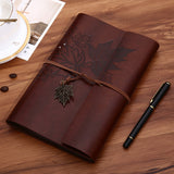 Strap Retro Hand Ledger Discoloration imitation leather Leaf Book