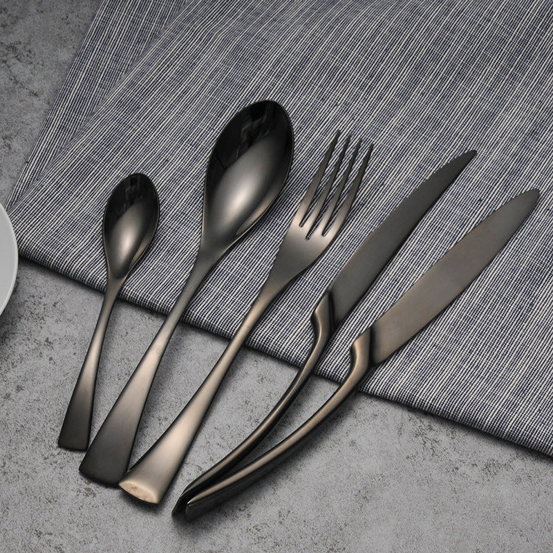 Cutlery Cutlery Stainless Steel Western Tableware Titanium Plated Black Gold