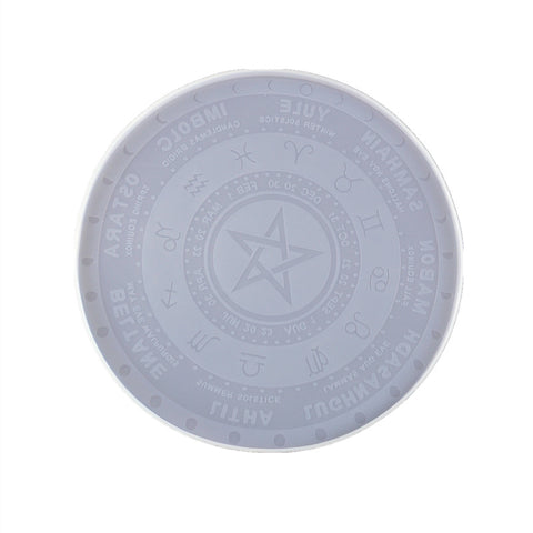 Epoxy Tarot Card Divination Silicone Mold, Constellation Compass Astrology Board Mold Coaster
