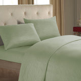Plain Color Imitation Satin Striped Home Textile Four-piece Set Simple Bedding Set Multi-color Optional