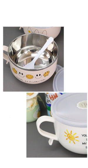 Portable Instant Noodle Bowl Lunch Box Dormitory Canteen Tableware Set