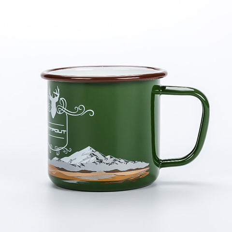 Enamel Camping Mug 300ml Colourful Metal Enamel Coffee Tea Camp Cups Mugs