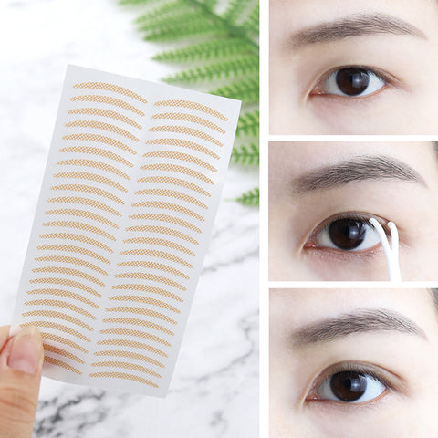 Lace Double Eyelid Stickers Without Trace, Flesh-Colored Invisible