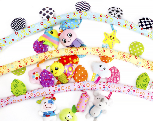 Baby Musical Mobile Toys for Bed Stroller Plush Baby Rattles Toys for Baby