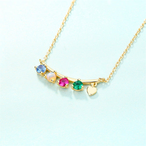 Ladies Gold Spinel Gem Pendant Color Silver Clavicle Chain