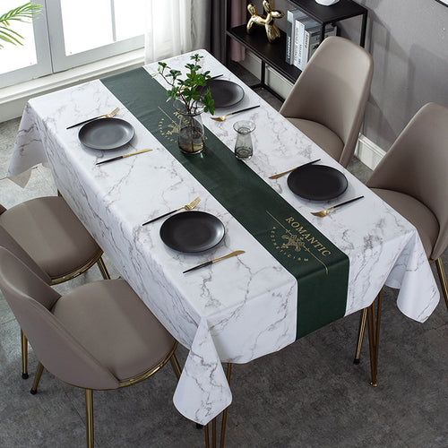 Nordic Minimalist PU Tablecloth Oil-Proof Waterproof Anti-Scald Table Mat