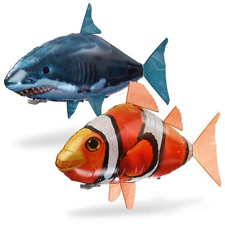 Infrared Remote Control Air Flying Fish Electric Air Suspension Shark Clown Fish Balloon Inflatable Toy