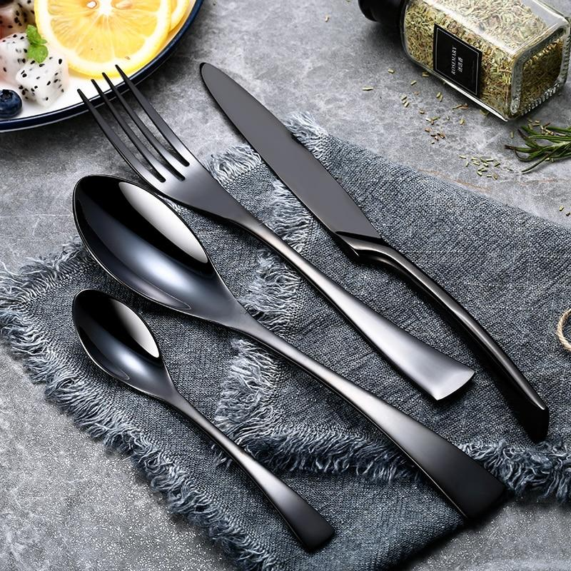 Cutlery Cutlery Stainless Steel Western Tableware Titanium Plated Black Gold