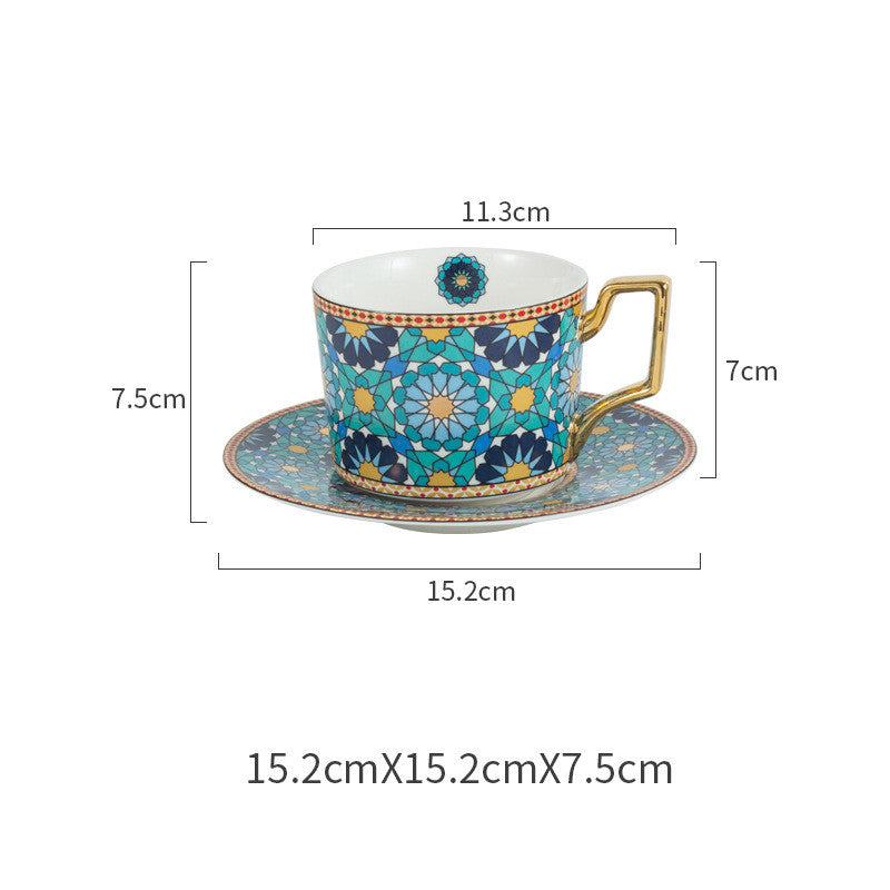 Coffee cup and saucer set home afternoon tea exquisite cup - Minihomy