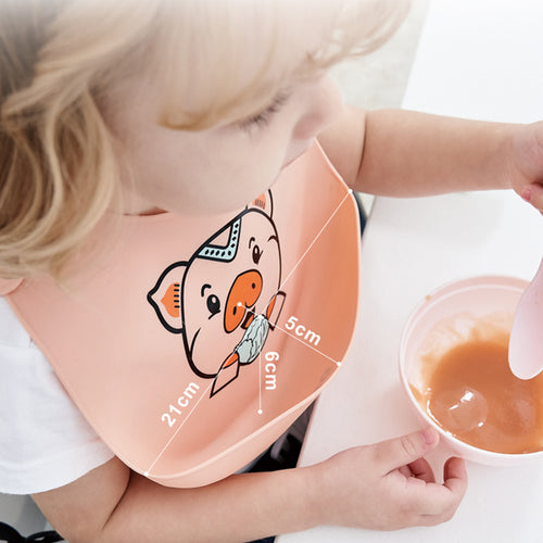 Baby Eating Bibs Baby Food Supplement Bibs Children Kids Saliva Waterproof Bibs Silicone Super Soft Food Rice Pockets