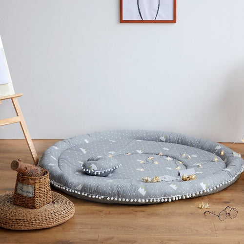 Ins Cotton Round Protective Crawling Mat