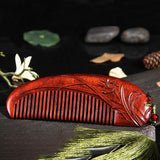 Red Sandalwood Comb Mahogany Angel Wing Comb Whole Wood Comb Can Be Customized Engraving Creative Gifts