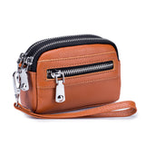 Ladies Mini Double Zipper Multifunctional Coin Purse