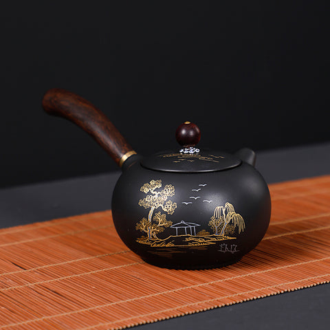 Japanese Household Ceramic Tea Maker, Hand-Held Pot, Heat-Resistant And Anti-Scald Kung Fu Tea Set