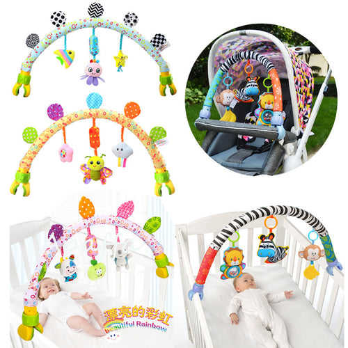 Baby Musical Mobile Toys for Bed Stroller Plush Baby Rattles Toys for Baby