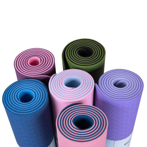 Yoga Mat Two-Color 6Mm Posture Line Yoga Mat Fitness Mat