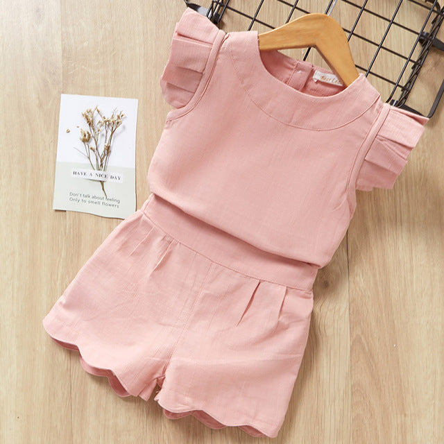For Baby Girl Kids T-Shirt Shorts Suit