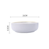 Big Soup Bowl Rice Bowl About Household Ceramic Plate