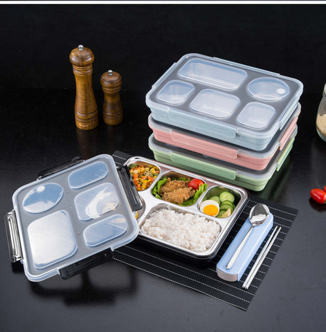 Sub-compartment Spill-proof Dinner Plate Adult Children 4 Compartment 5 Compartment