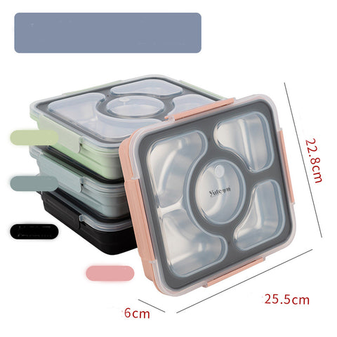 Sub-compartment Spill-proof Dinner Plate Adult Children 4 Compartment 5 Compartment