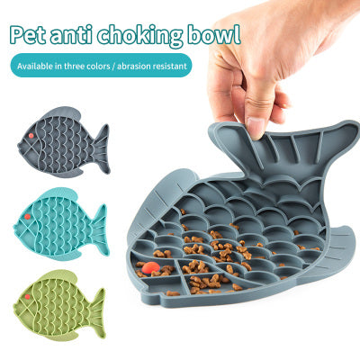 Dog Silicone Pet Slow Food Plate Slow Food Bowl Dog Licking Plate Mat