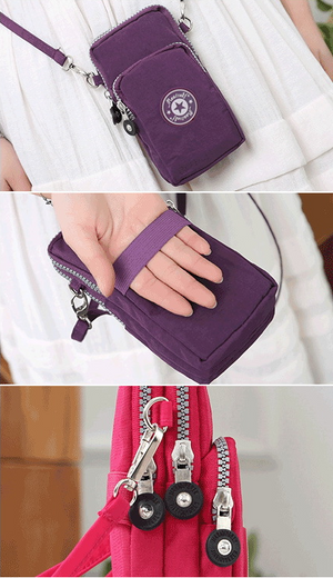 Women'S Messenger Bag Coin Purse Hanging Neck Wrist Bag Running Vertical Mini - Minihomy