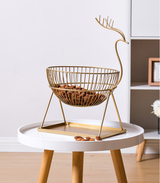 Homeware Creative Living Room Nordic Fruit Plate Basket Storage Basket Iron Art - Minihomy