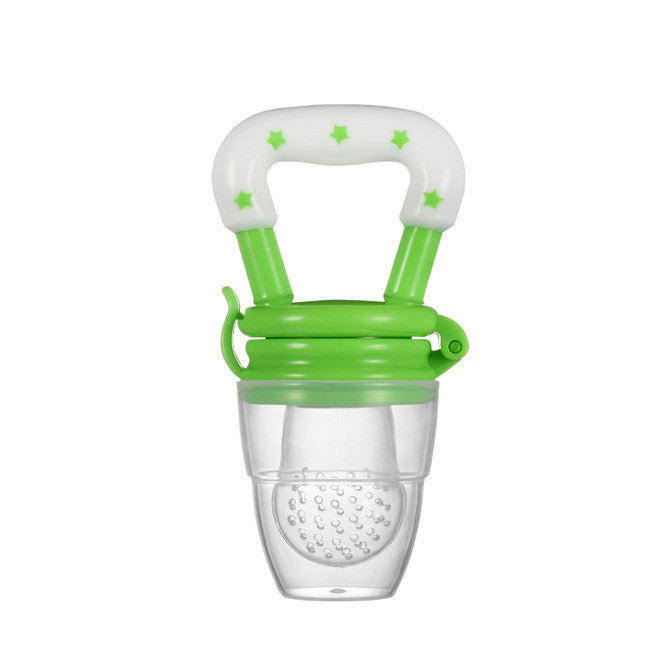 Baby Food Feeder with Pacifier Clip Holder Infant Baby Teether Silicone Teething Toys