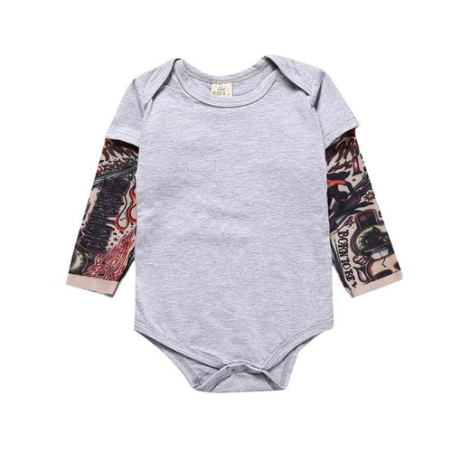 Baby Long Sleeve Tattoo Bag Fart Clothes