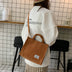 Corduroy Zipper Shoulder Bag Small Cotton Canvas Handbag - Minihomy