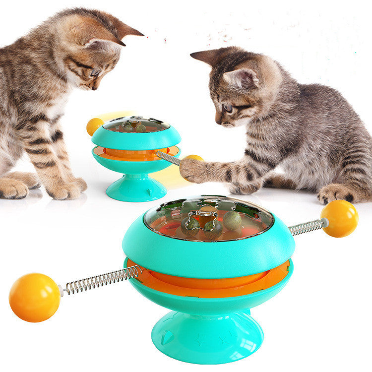 Rotatable Cat Toys Supplies With Catnip Interactive Training Toys For Cats - Minihomy