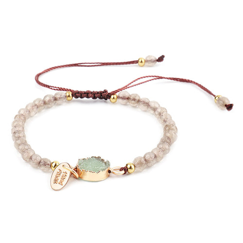 Natural Stone Bracelets For Women Rope Chain Bracelet Handmade Quartz Jewelry For Women