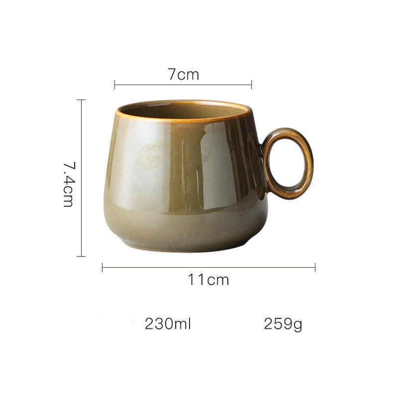 Ceramic Coffee Cup Retro Kiln Ceramic  Japanese Cup