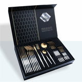 24 Piece Set Of 304 Stainless Steel Knife Gift Box - Minihomy