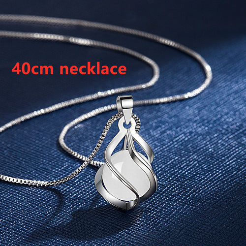 Cute White Opal Necklace Pendant