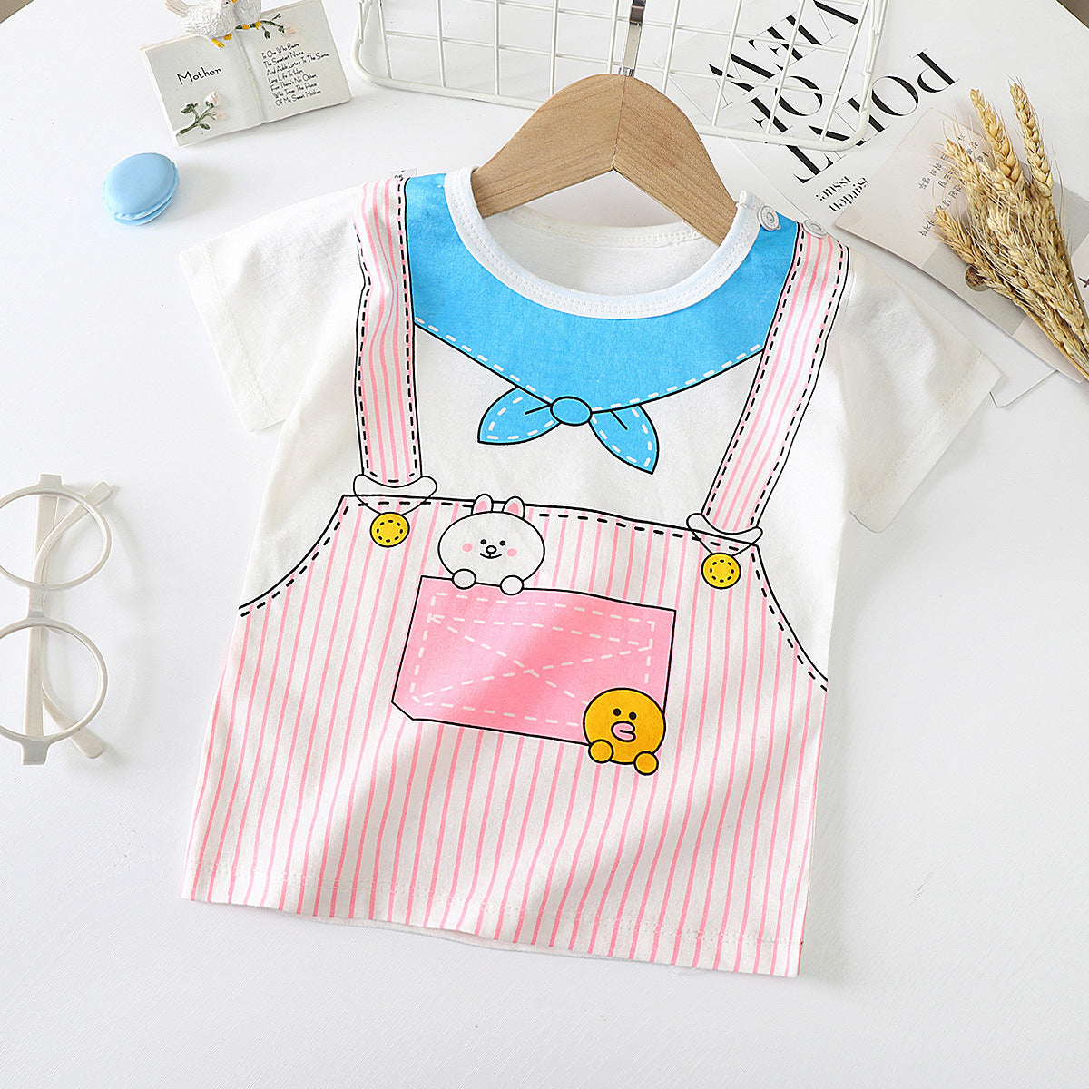 Children's Short-Sleeved T-Shirt - Cotton Baby Half-Sleeved Bottoming Shirt